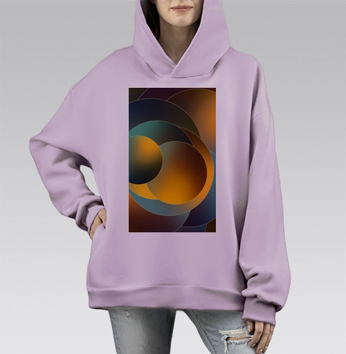 Фотография футболки Сложные сферы в золотистых оттенках и бирюзовом цвете