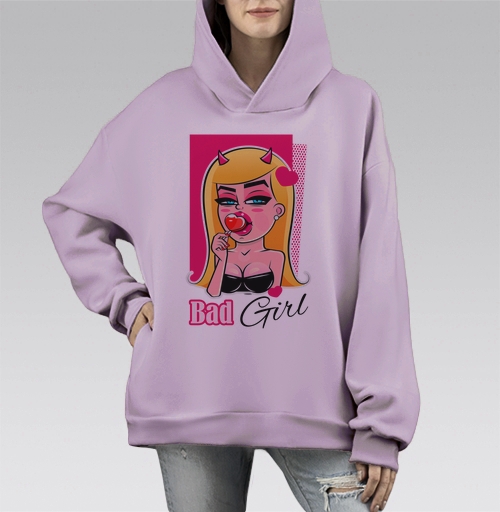 Фотография футболки Дерзкая девушка с леденцом и рогами Bad Girl