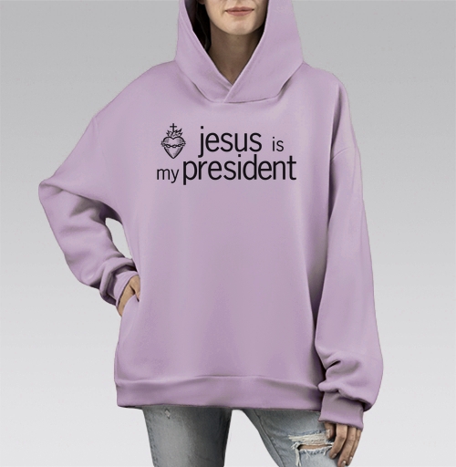 Фотография футболки Jesus Is My President Иисус Мой Президент черно белая графика