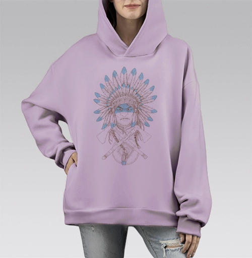 Фотография футболки Native American Chief / Индейский вождь в перьях символ силы и достоинства