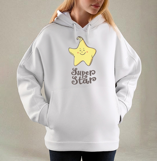 Фотография футболки Очаровательная улыбающаяся звезда Super Star