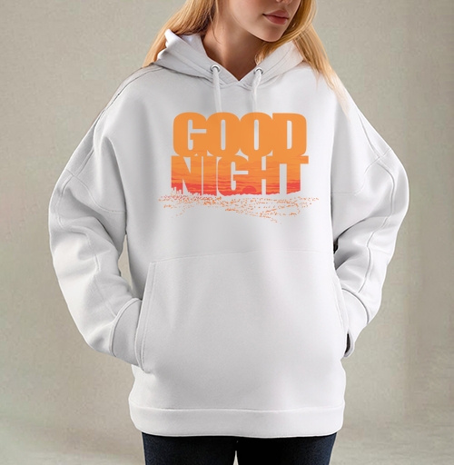 Фотография футболки Доброе прощание ночи с динамичным распадом слов Good Night