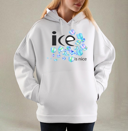 Фотография футболки Лёд Свежесть Холодная Весёлая Надпись ice is nice