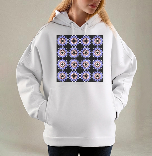Фотография футболки Lavender abstract pattern with stars / Абстрактный лавандовый паттерн в современном стиле