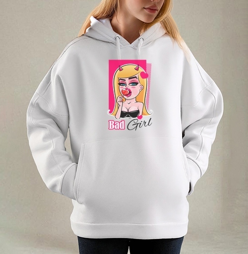 Фотография футболки Дерзкая девушка с леденцом и рогами Bad Girl