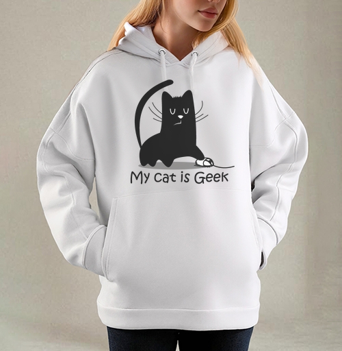 Фотография футболки My cat is Geek