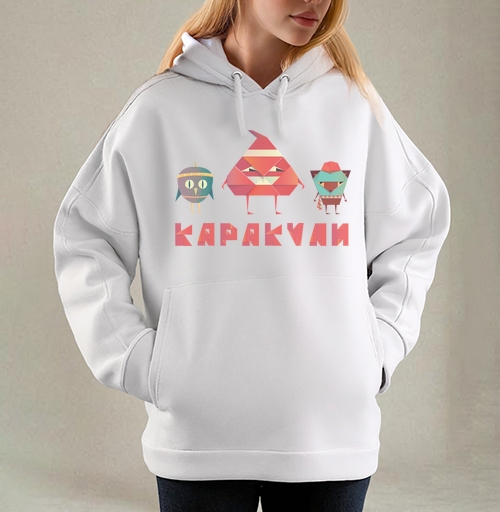 Фотография футболки Геометрические персонажи бумажные КАРАКУЛИ Scribbles Doodles
