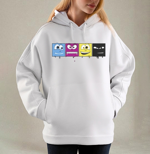Фотография футболки CMYK faces / Лица CMYK