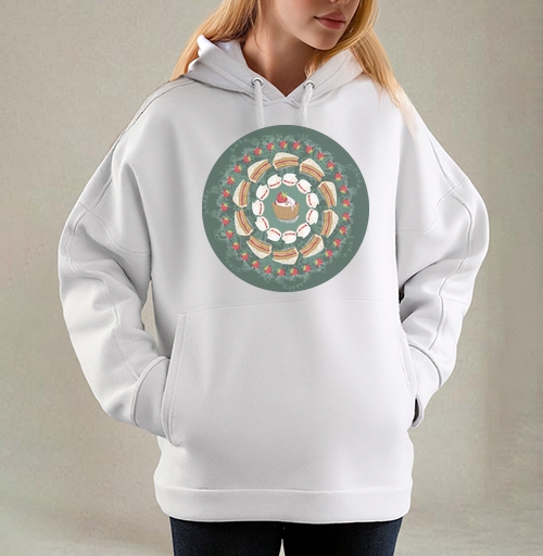 Фотография футболки sweet mandala / THOUGHT The user wants a translation of sweet mandala for a product card title. / Сладкая мандала