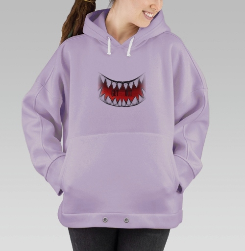 Фотография футболки Острые зубы с надписью уходи агрессивный мотив агрессии