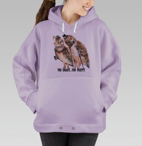 Фотография футболки Интеллигентные совы с шляпками и аксессуарами слишком умные слишком милые