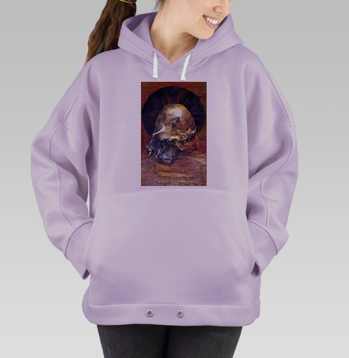 Фотография футболки Натюрморт череп Золотистые оттенки красные тона