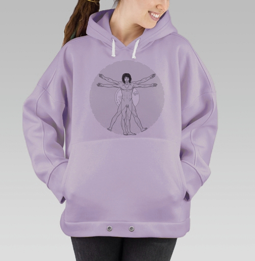 Фотография футболки Мужская фигура в классической позе Витрувианского человека навсегда