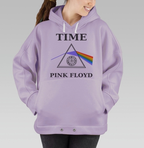 Фотография футболки Преобразование света через время с часами Pink Floyd