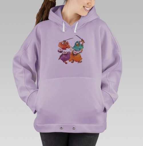 Фотография футболки Японские самураи с головами-суши: яркий арт постер