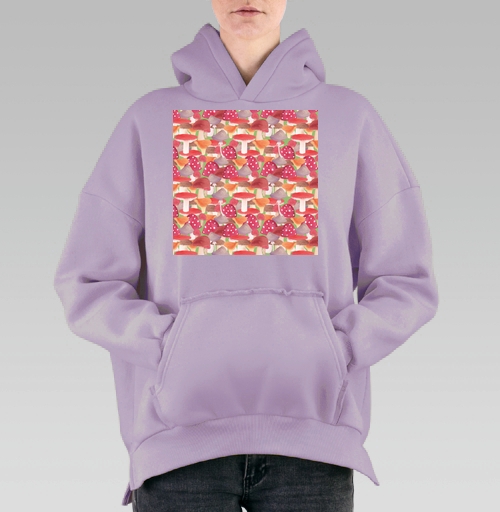 Фотография футболки Волшебный акварельный узор с грибами