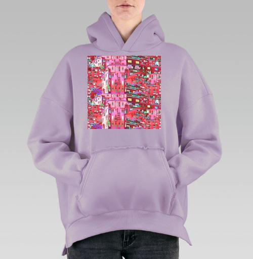 Фотография футболки Красный неоновый город