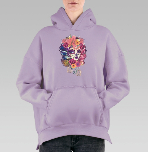 Фотография футболки Портрет девушки с калавера макияжем