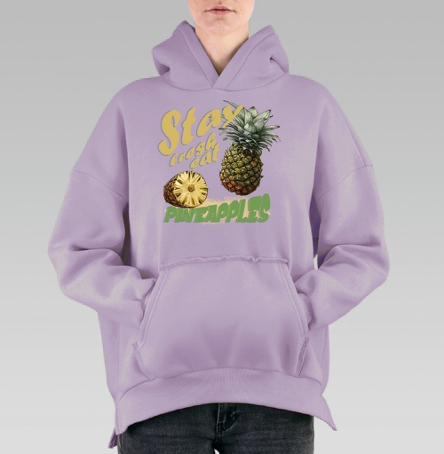 Фотография футболки Свежий ананас с натуральной текстурой и надписями pineapples