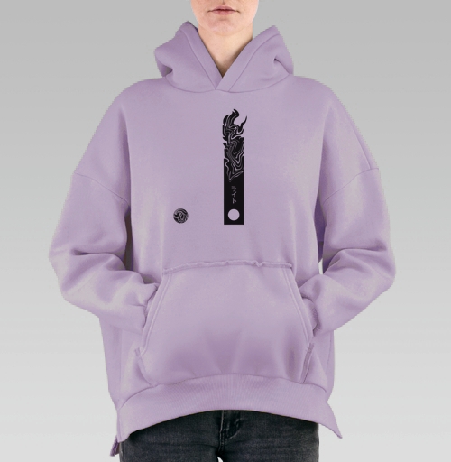 Фотография футболки Черно белый абстрактный японский свет и дым