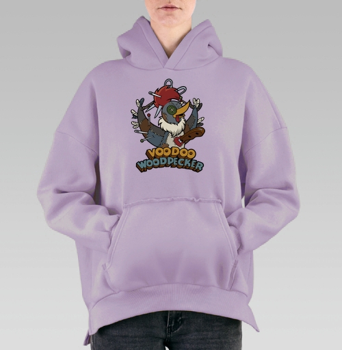 Фотография футболки Voodoo Woodpecker Вуду дятел мультяшная стилизованная иллюстрация