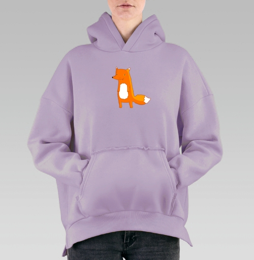 Фотография футболки Яркая иллюстрация дружелюбного оранжевого лиса