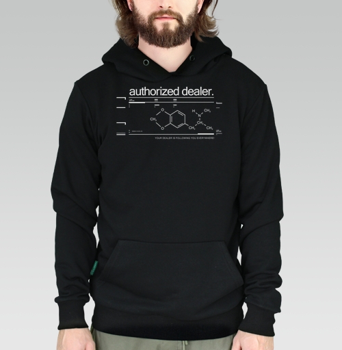 Фотография футболки Авторизованный дилер: химическая формула иронии и науки