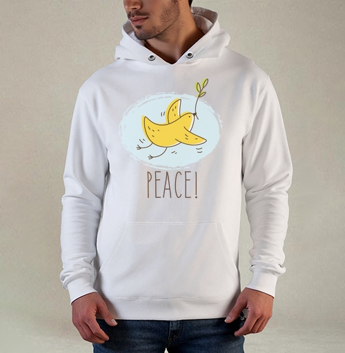 Фотография футболки Банан-птица 'PEACE!' — символ мира и юмора