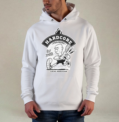 Фотография футболки Хардкор тренинг персонаж с битой в движении local hooligan