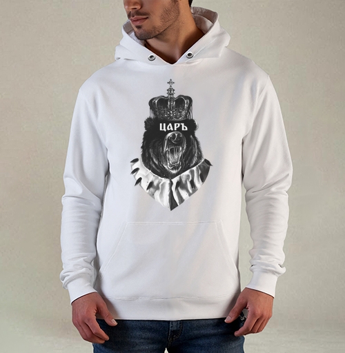 Фотография футболки Грозный медведь царь с короной и мантией