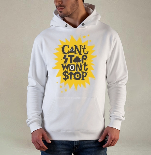 Фотография футболки Надпись Cant stop wont stop Не остановлюсь Мотивация Типографика Успех