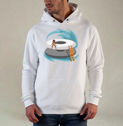 Фотография футболки Девушка на надувных кругах у волн Девушка на надувных кругах у волн