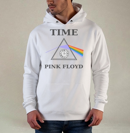 Фотография футболки Преобразование света через время с часами Pink Floyd