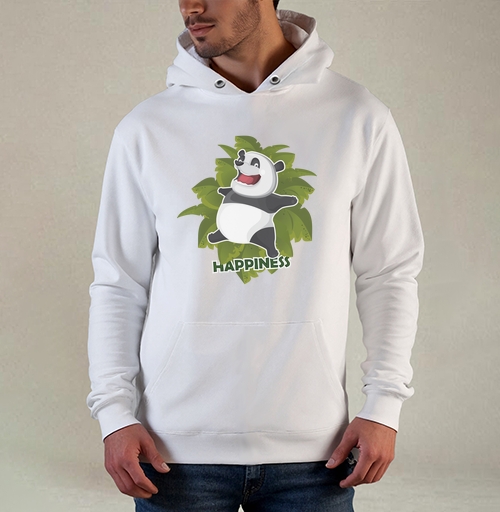 Фотография футболки Радостная панда в прыжке / Joyful Panda HAPPINESS Счастье Радость