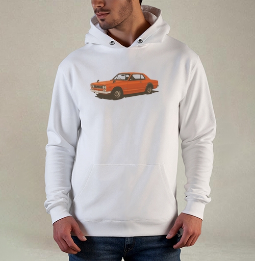 Фотография футболки Nissan Skyline GT-R Хакосука в оранжевом цвете