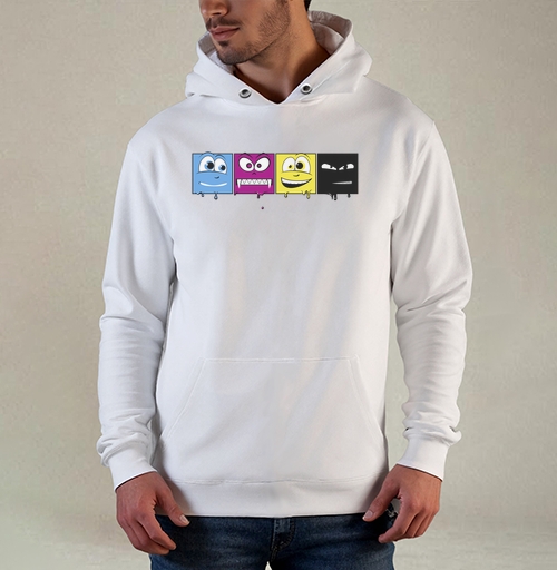Фотография футболки CMYK faces / Лица CMYK