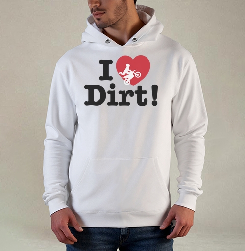Фотография футболки Футболка I ❤️ Dirt – страсть к мотокроссу и грязи