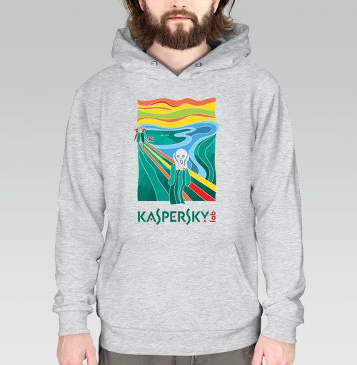 Фотография футболки Современная Интерпретация «Крика» с Логотипом Kaspersky