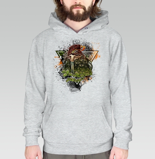 Фотография футболки Человек с птичьей головой и корнями глаз