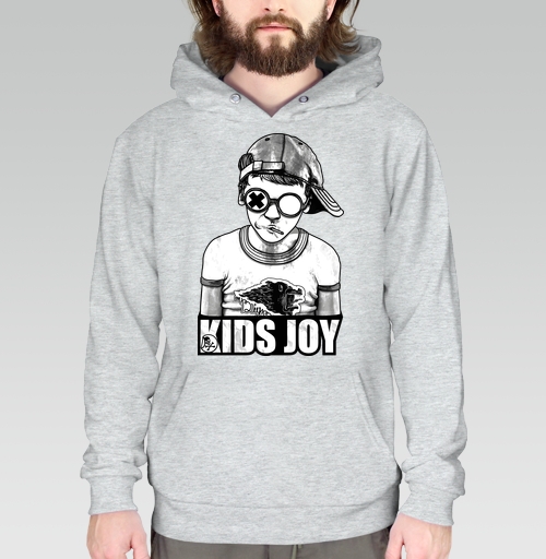 Фотография футболки Стильный Монохромный Подросток В Очках KIDS JOY