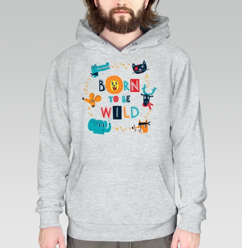 Фотография футболки Born to be Wild / Рожденный быть диким веселые мультяшные животные