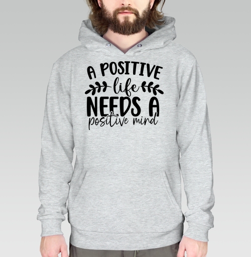 Фотография футболки Positive Life Needs Positive Mind Позитивная Жизнь Требует Позитивного Разума