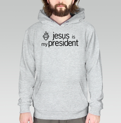 Фотография футболки Jesus Is My President Иисус Мой Президент черно белая графика