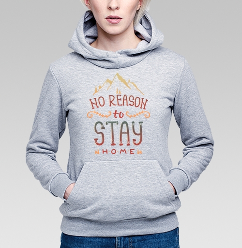 Фотография футболки Вдохновляющая иллюстрация NO REASON to STAY HOME
