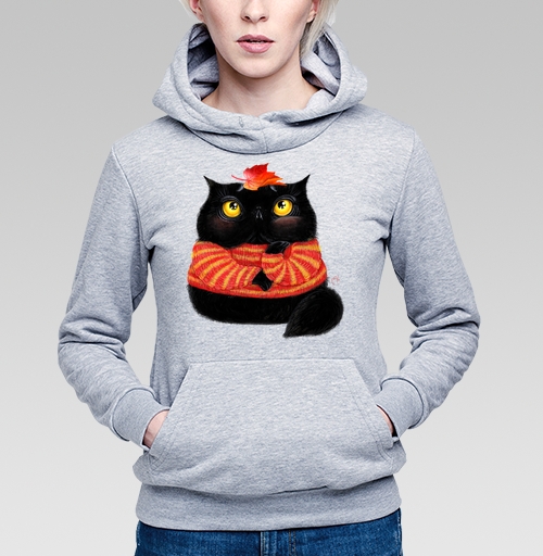 Фотография футболки Кот и листик