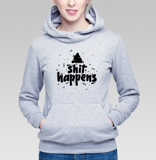 Фотография футболки Стикер «Shit happens» — смелый графический дизайн