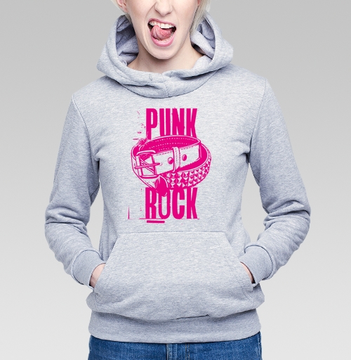 Фотография футболки Яркий кожаный ремень с шипами в духе панк рок – PUNK ROCK