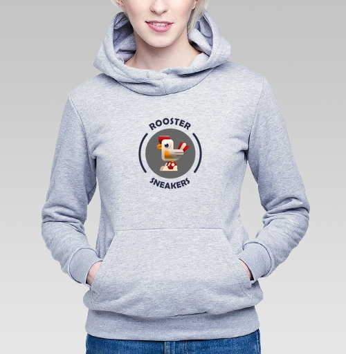 Фотография футболки Логотип ROOSTER Sneakers с петухом в кроссовках
