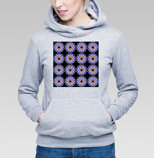 Фотография футболки Lavender abstract pattern with stars / Абстрактный лавандовый паттерн в современном стиле