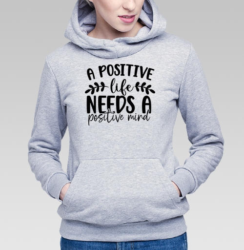 Фотография футболки Positive Life Needs Positive Mind Позитивная Жизнь Требует Позитивного Разума